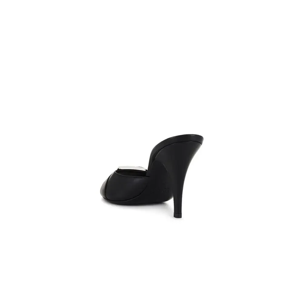 Gia Borghini Dorothy Heels black pointed toe sandal size 39 NIB $470 msrp - Picture 3 of 11